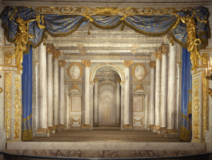 Restauration du Temple de Minerve, décor 18e du théâtre de la Reine à Versailles